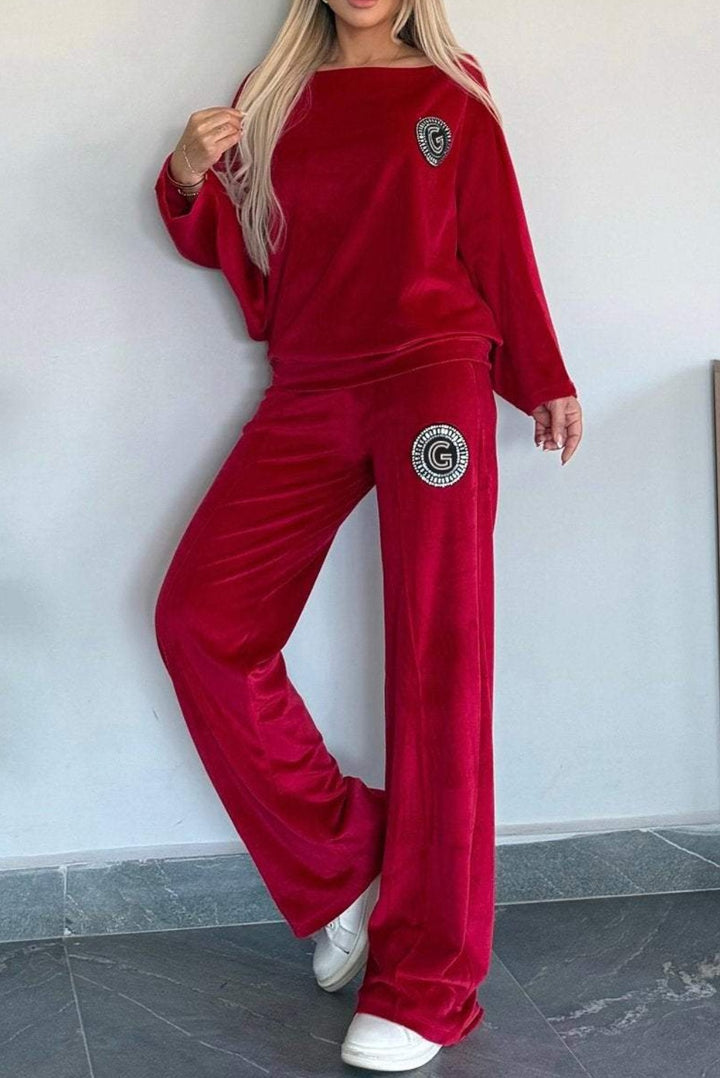 Kvinders afslappede velour loungewear sæt med blød skæring Stilla