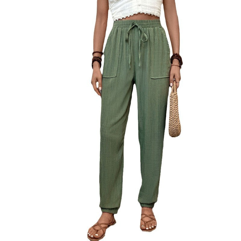 Dame Casual Relaxed Fit Bukser med justerbar snøre Stilla