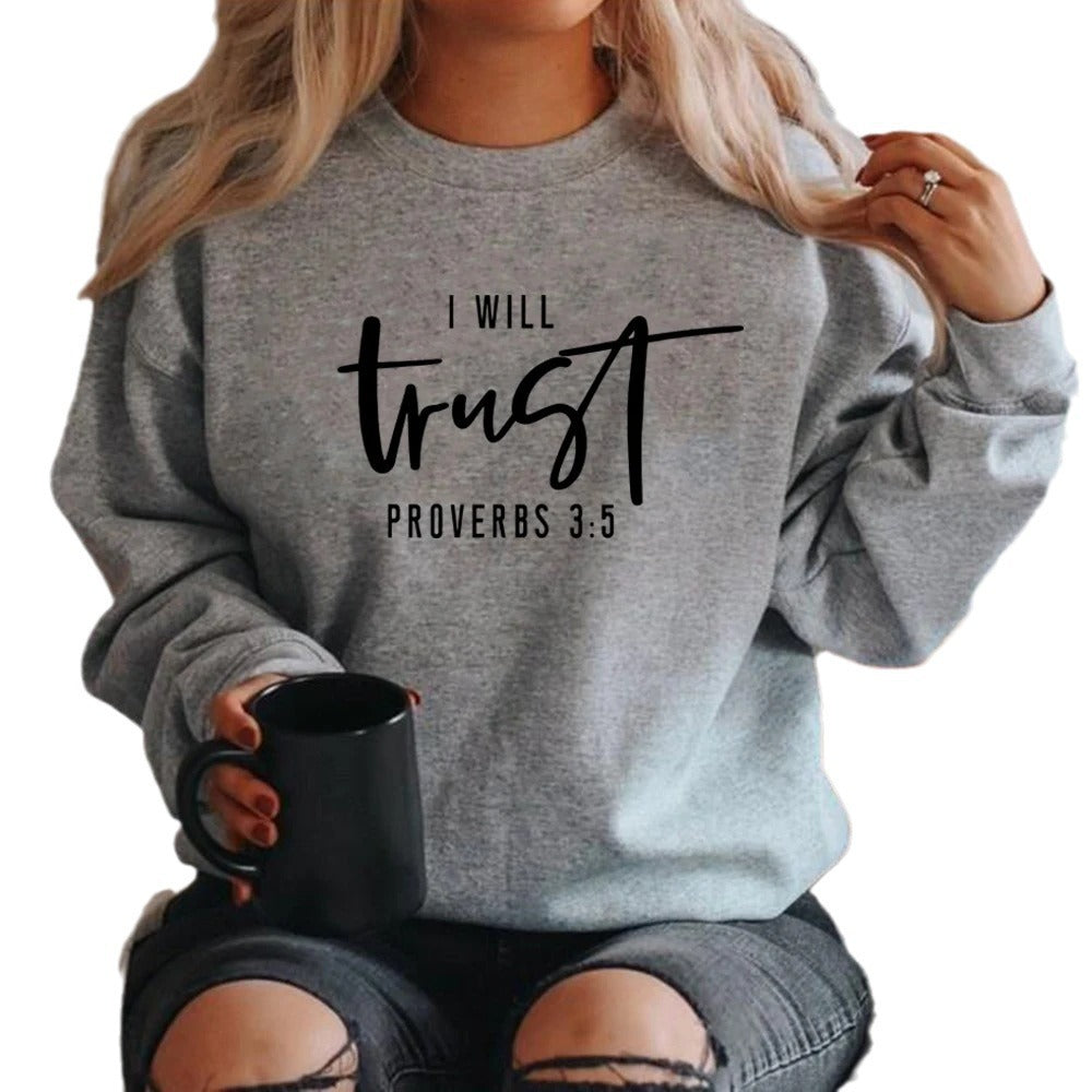 Kvinders sweatshirt med motiverende tekst og komfortabel pasform Stilla