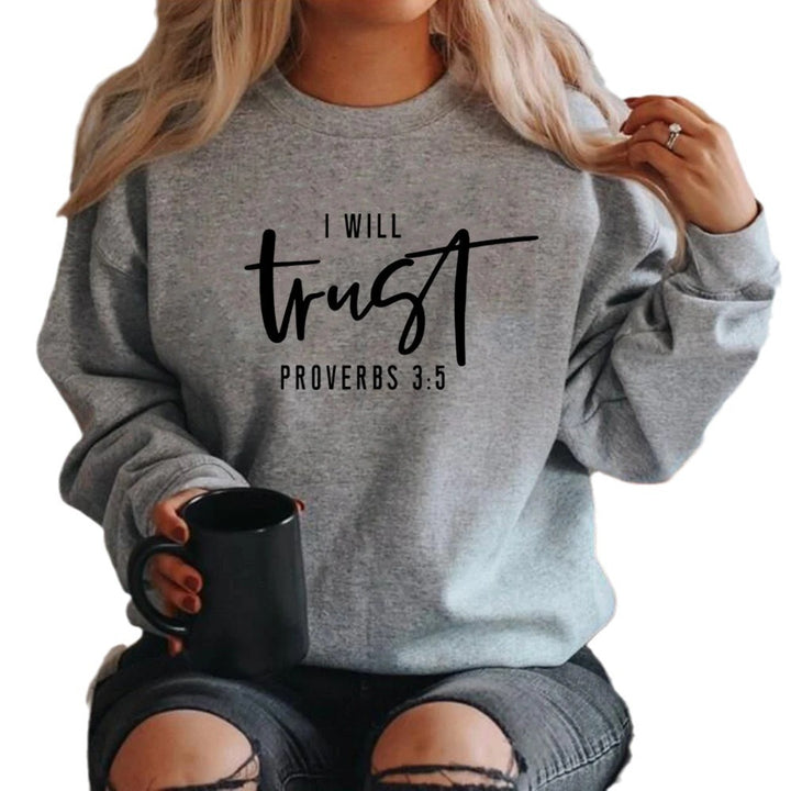 Kvinders sweatshirt med motiverende tekst og komfortabel pasform Stilla