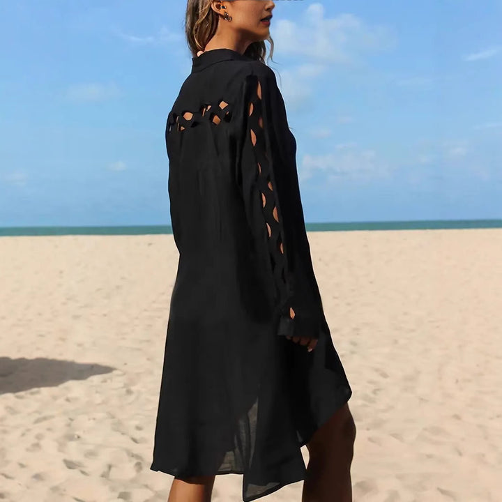 Dame Strandbluse med moderne Cut-Out-design Stilla