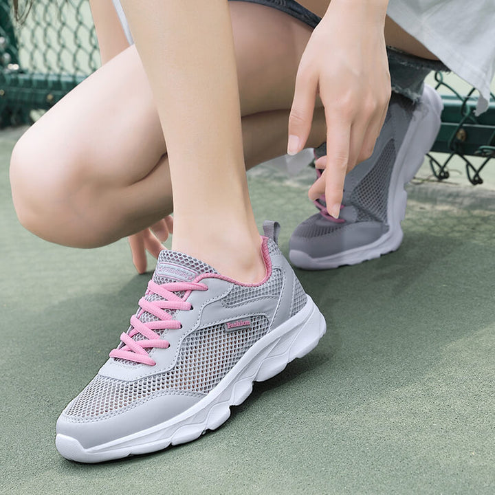 Dame Åndbare Sport Sneakers med Polstret Sål Stilla