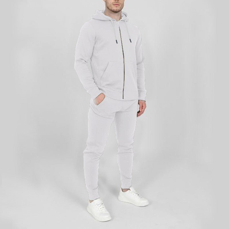 Herren sporty joggingdragt sæt med praktiske lommer og høj krave Skovae