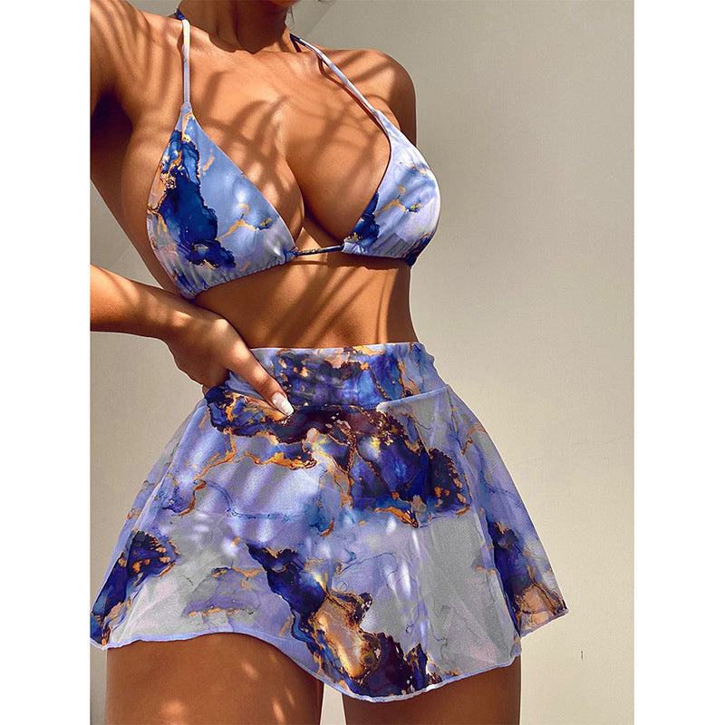 Stilfuld dame-bikini- og nederdel-sæt Stilla