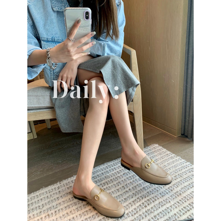 Dame Elegant Slip-On Mules med Guldfarve Stilla