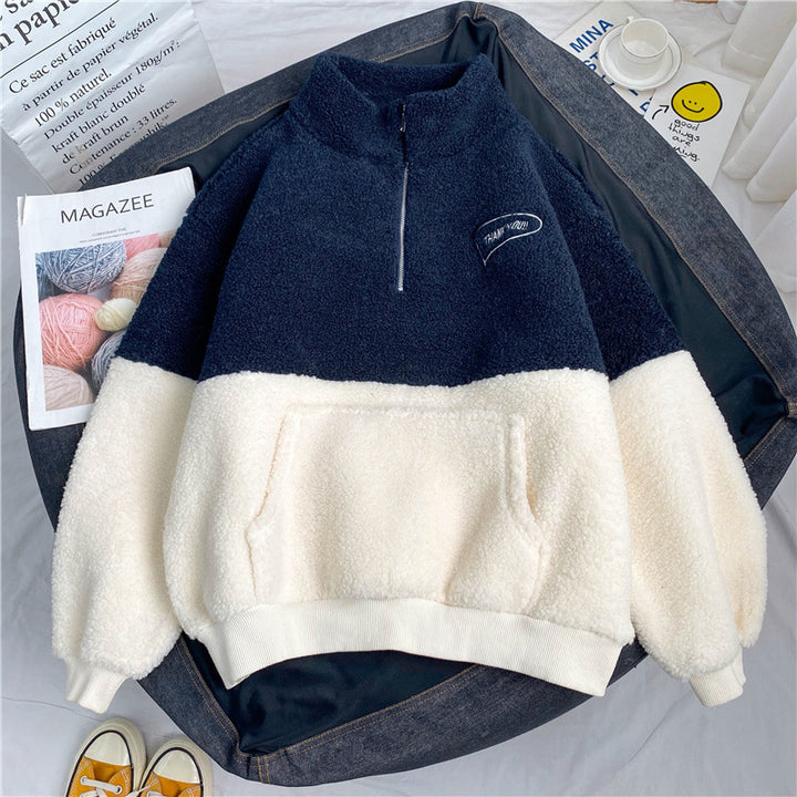 Femme Cozy Farveblok Fleece-Jakke Stilla