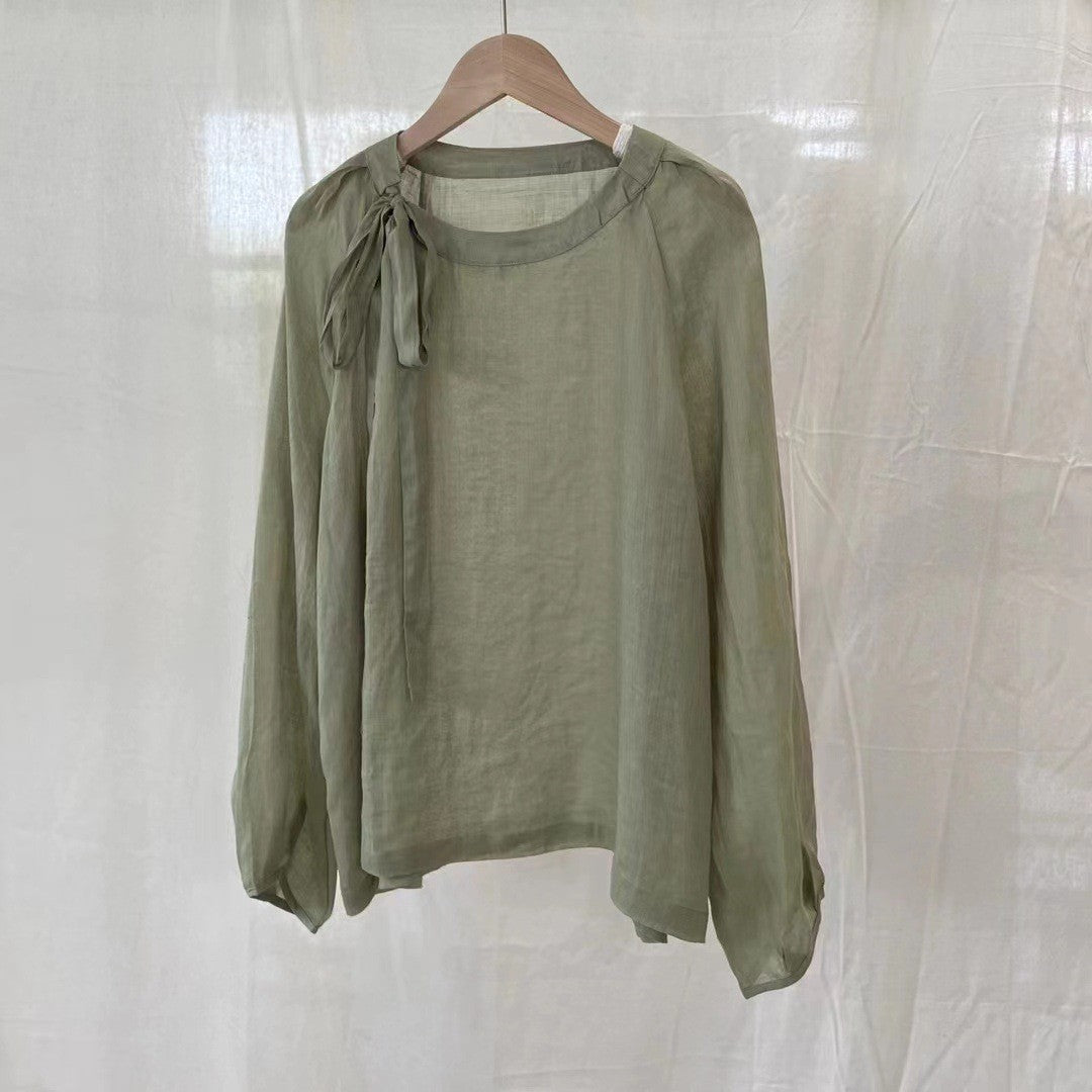 Femme Elegant Sløjfe Bluse Stilla