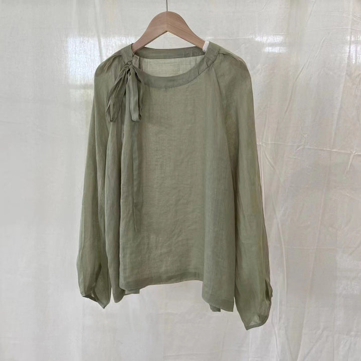 Femme Elegant Sløjfe Bluse Stilla