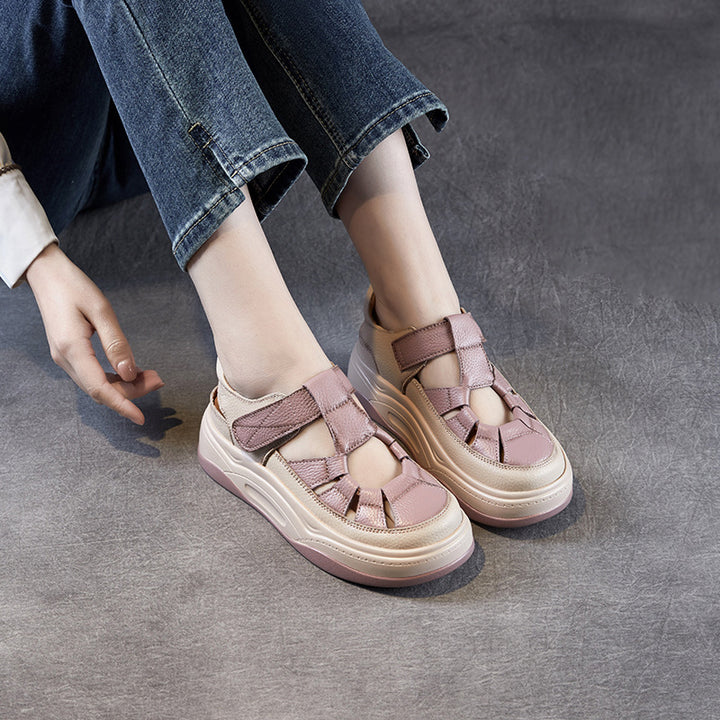 Femme Sporty Platform-Sandaler med justerbare Remme Stilla