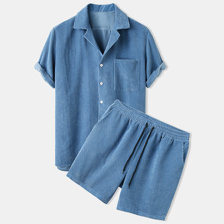Dame afslappende pyjamajakke med struktureret overflade og elastisk talje Stilla