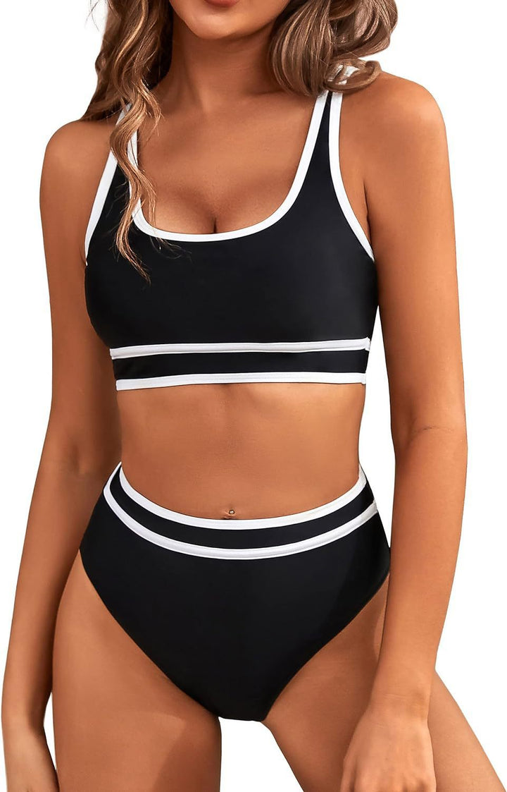 Dame Højskåret Sportbikini med ergonomisk design Stilla