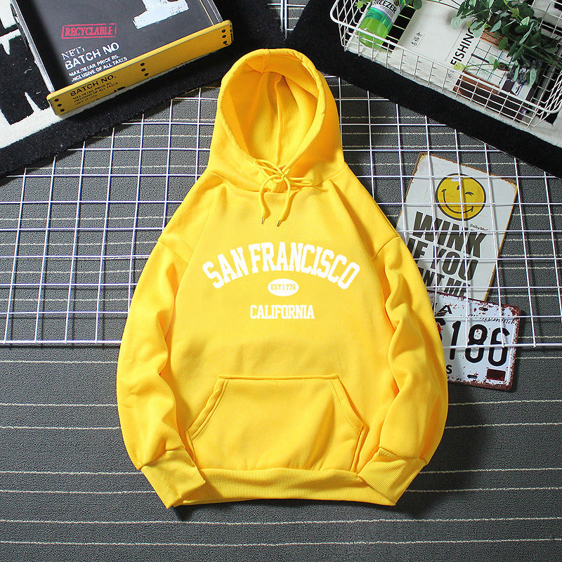 Kvinders hoodie med moderne San Francisco print Skovae