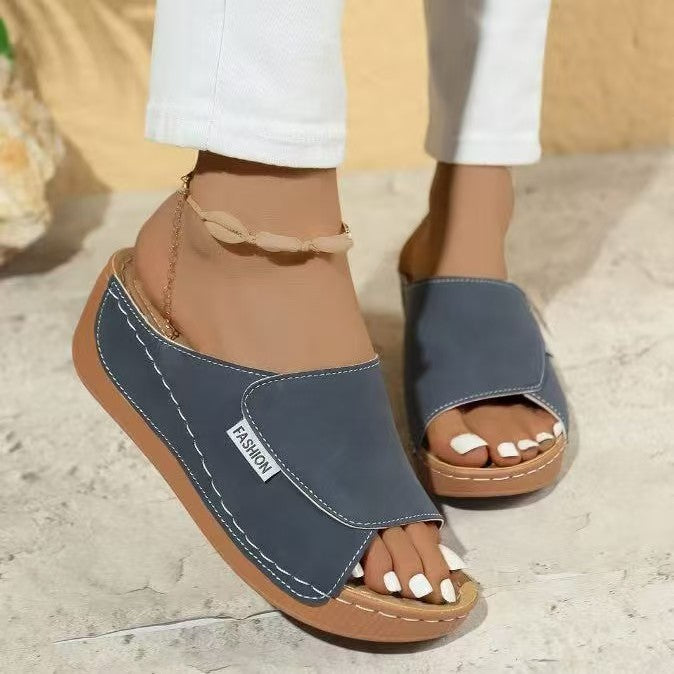 Dame Chic Platform Slide Sandaler Stilla