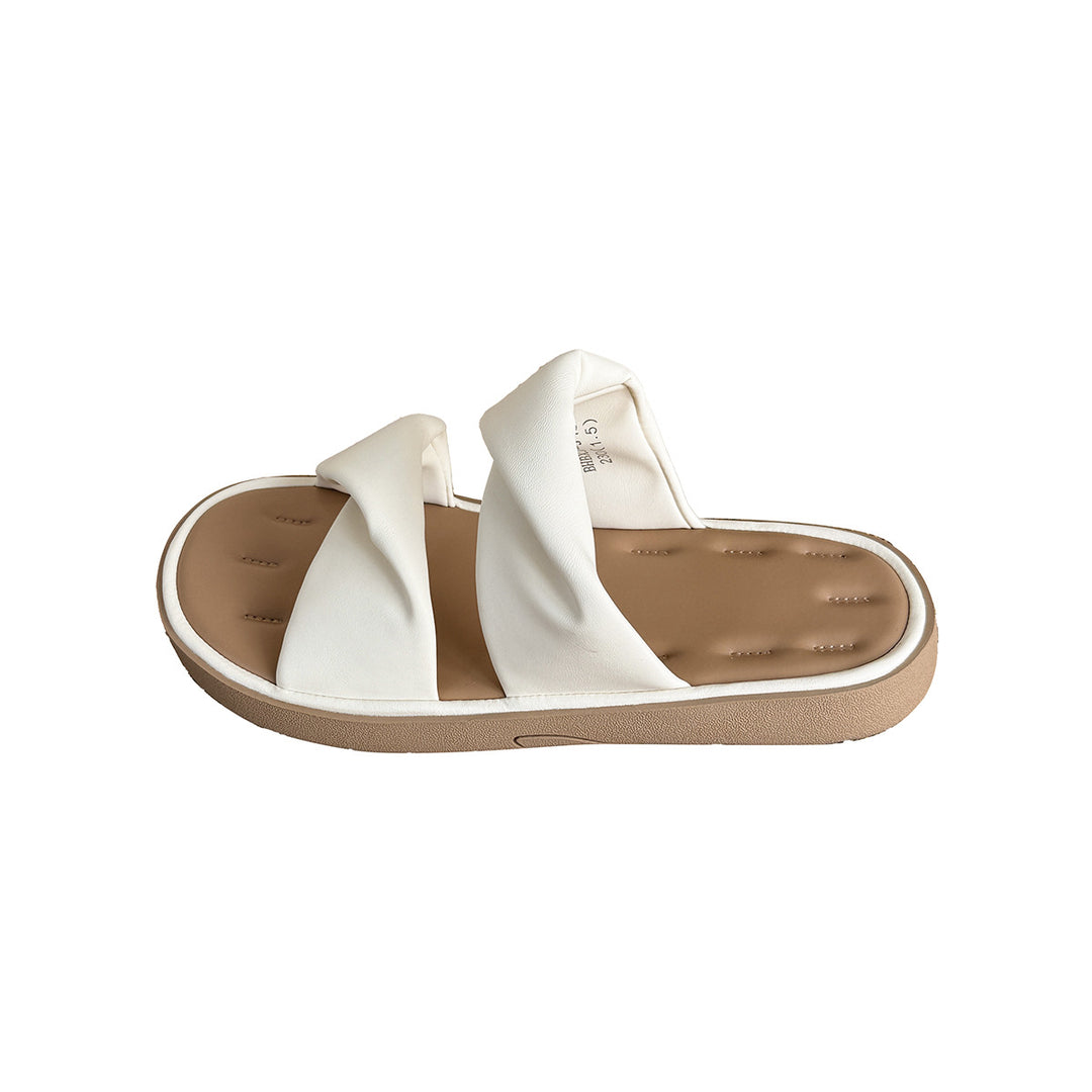 Femme Cross-Over Slide Sandaler med polstret sål Stilla