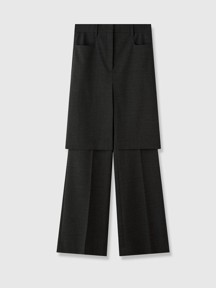 Kvinder elegante brede jakkesætpants med innovativt design Stilla