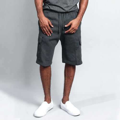 Herrer Cargo-shorts i blødt fleece med praktiske sidelommer Stilla