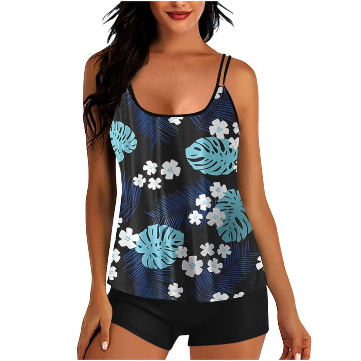 Dame Sporttop med blomstermotiv og integrerede shorts Stilla
