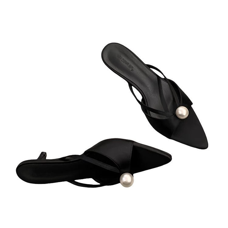Damer elegante Slingback-hæle med perleaccent Stilla