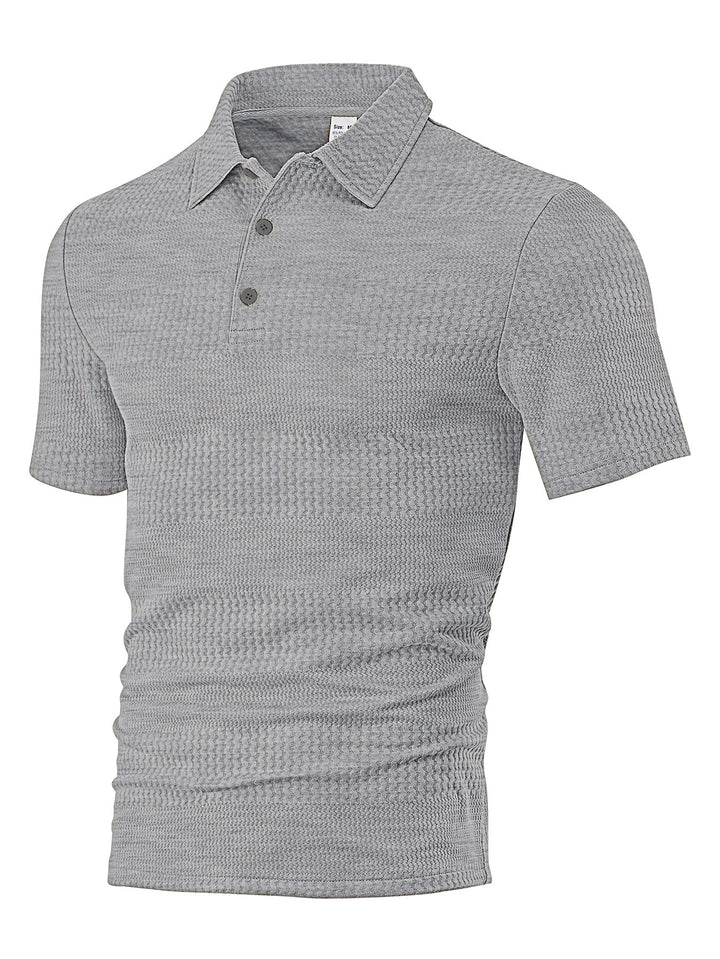 Herre polo skjorte med struktureret design Stilla