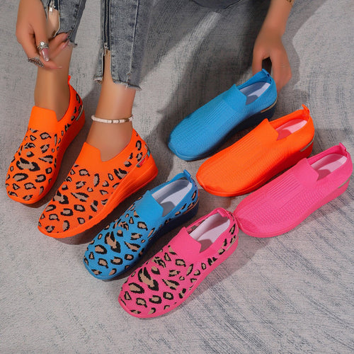 Dame Behagelige Slip-On Wedgesko med elastisk Overdel Stilla