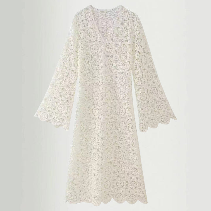 Dame spid kjole med bred skæring og elegante, voluminøse ærmer Stilla