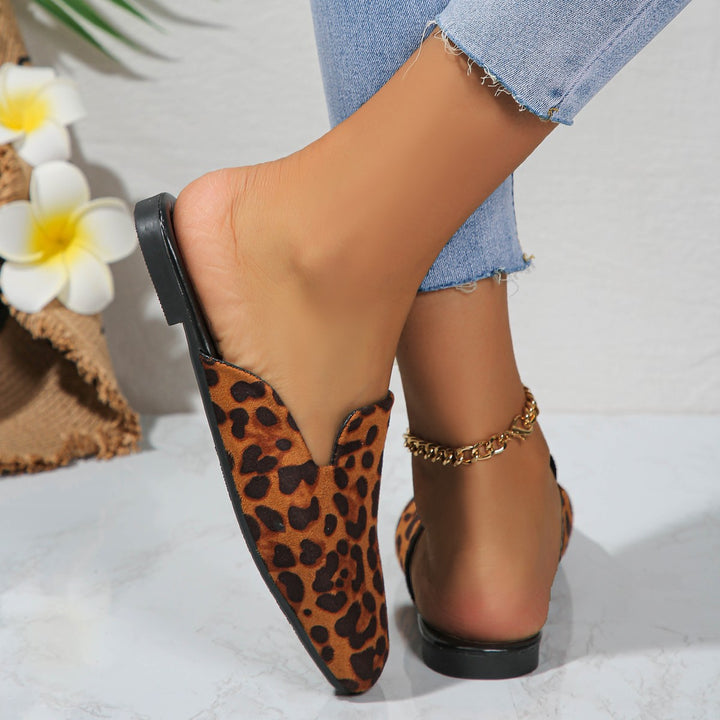 Dame Mønstrede Clogsandaler med chic Leopardsprint og fleksibel Sål Stilla