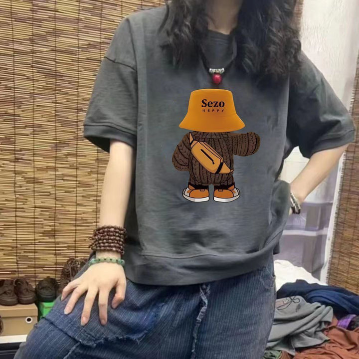 Dame Oversize T-Shirt med unikt grafikdesign Stilla