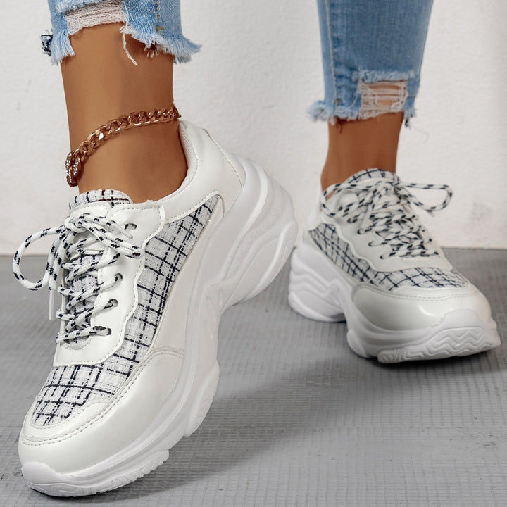 Dame Sporty Sneakers i moderne ternet mønster Stilla