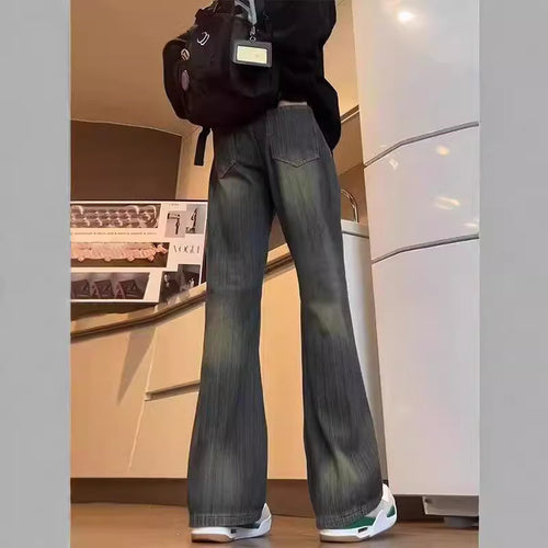 Damer Flared Jeans med unik vask og høj talje Stilla