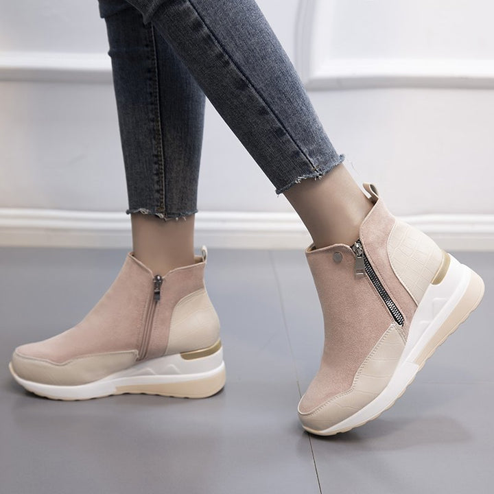 Dame Sneakers i sporty-elegant stil med lynlås Stilla