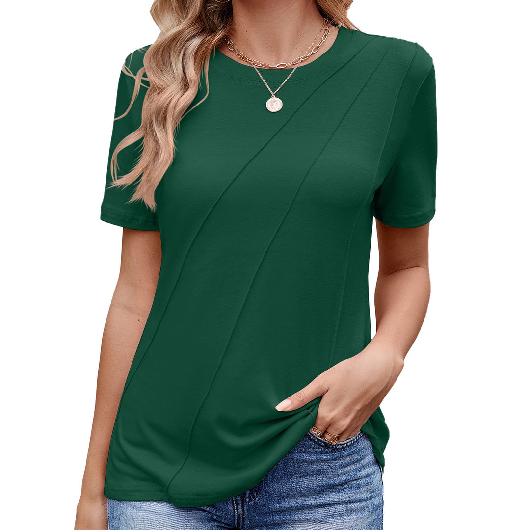 Stilla | Komfortabel Casual Crew Neck Kortærmet Top
