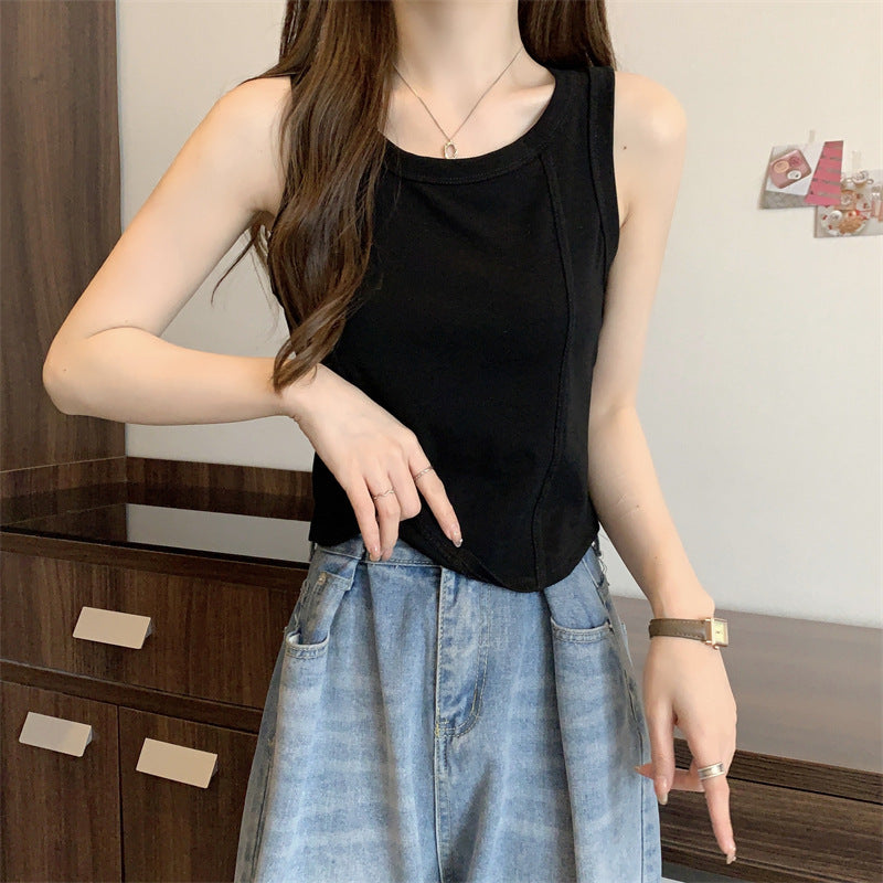 Femme Stilfuld Ærmeløs Crop Top Stilla