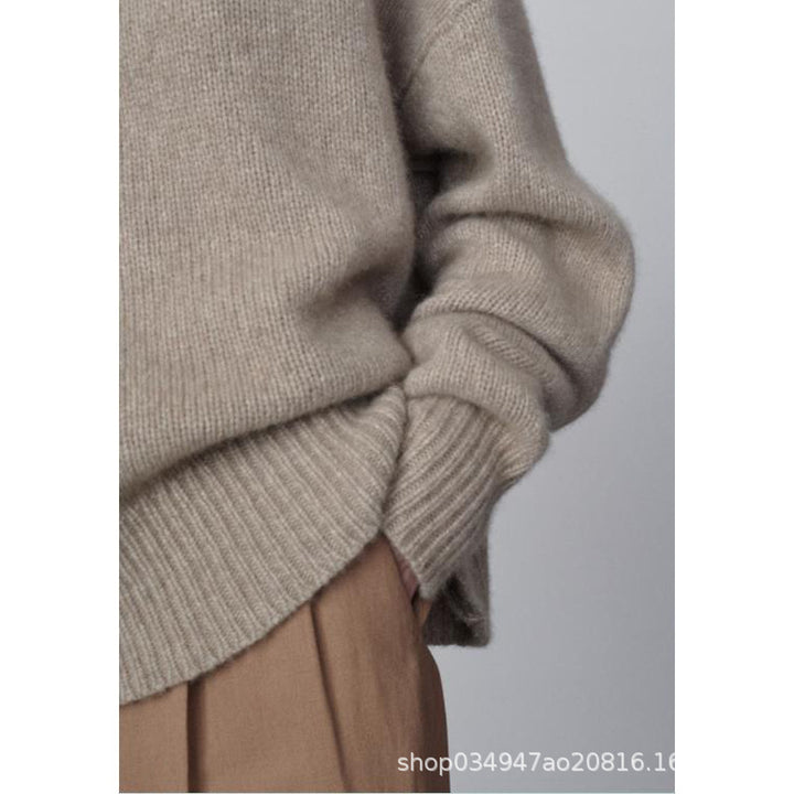 Dame mode chunky strik pullover med oversized ærmer Stilla