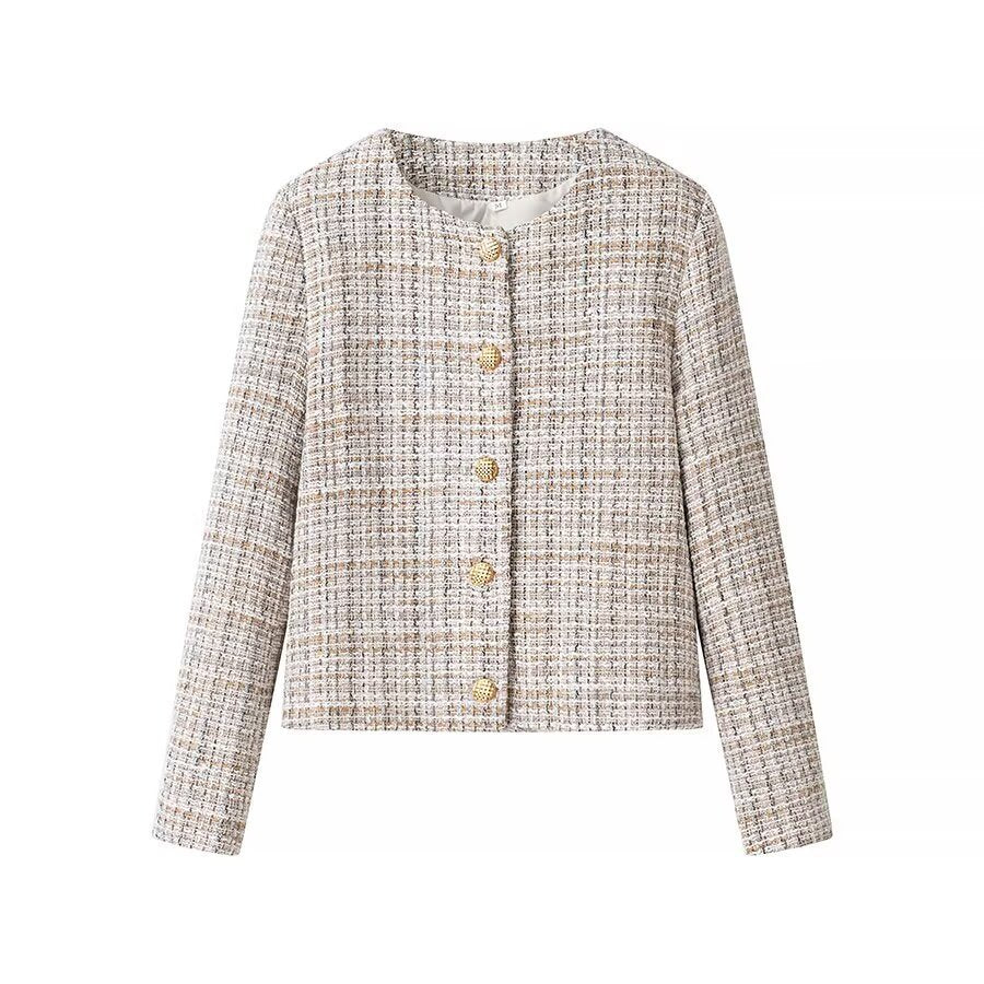 Femme Tekstureret Tweed Jakke Stilla