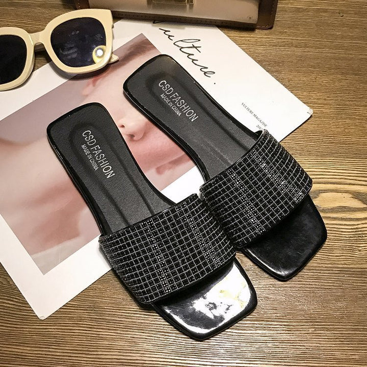 Dame Glamourøse Smykke-Sandaler med funklerende Strass og behageligt Fodbed Stilla