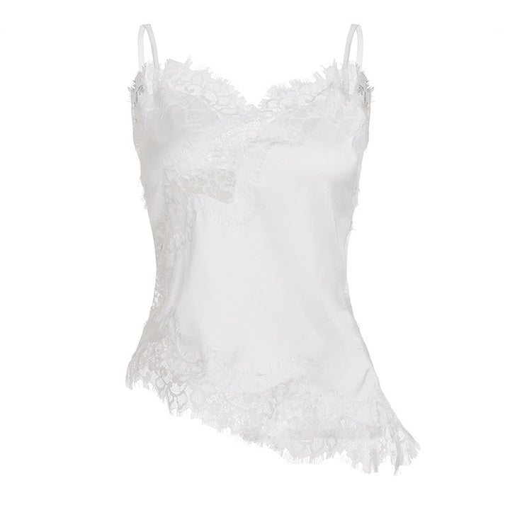 Dame spids-Cami-top med forførende detaljer Skovae