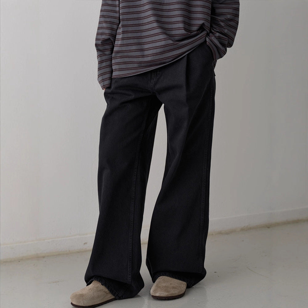 Kvindernes casual højtaljede jeans med bred pasform Stilla