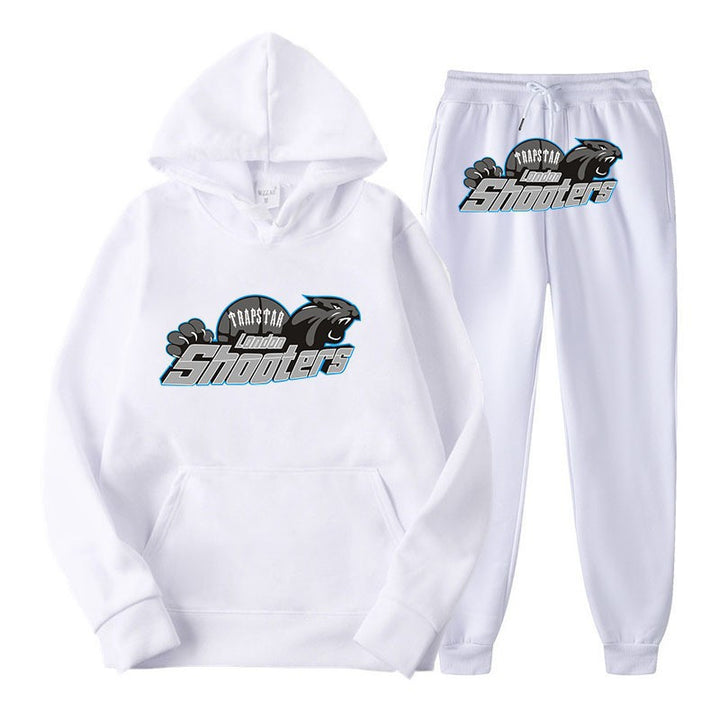 Dame's fritids hoodie og joggersæt med urban sportsdesign Skovae