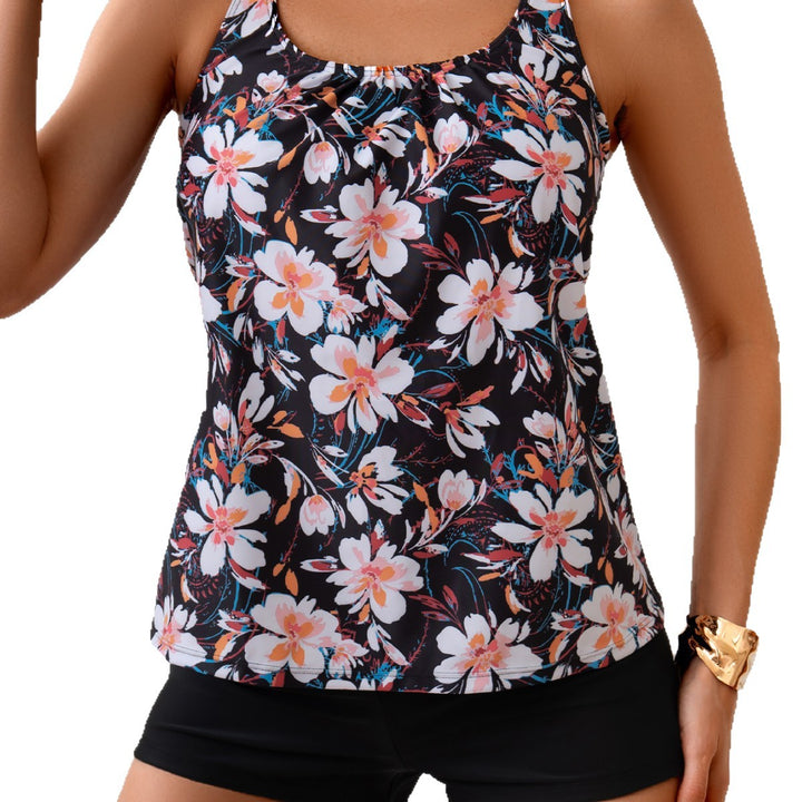 Dame Tankini med justerbare stropper og floral design Stilla