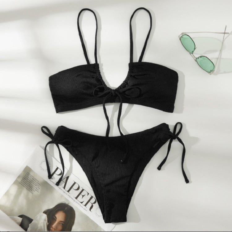 Dame Bikiniset med raffinerede flæsedetaljer Skovae