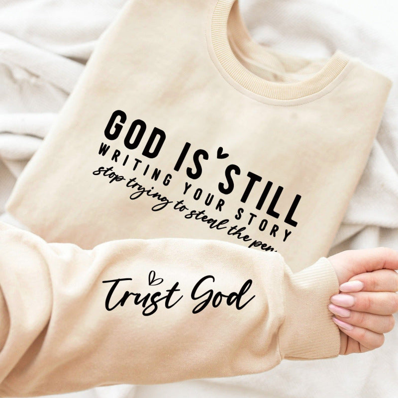 Kvinders sweatshirt med inspirerende tekst og blødt materiale Skovae