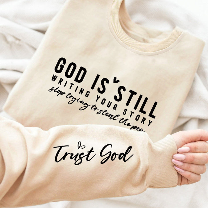 Kvinders sweatshirt med inspirerende tekst og blødt materiale Skovae