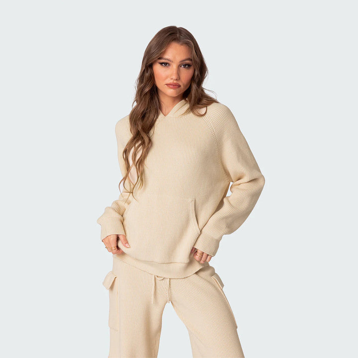 Dame behagelig og stilfuld hoodie med lommer Stilla