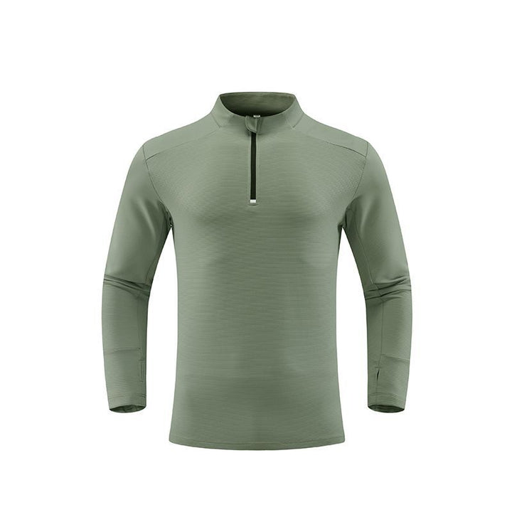 Herrer Funktionsshirt med bred lynlås og innovativt materialeblanding Stilla