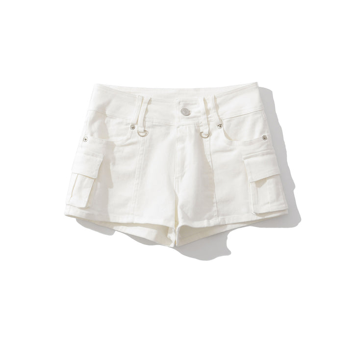 Dame Cargo-shorts med praktiske lommer og elastisk talje Stilla