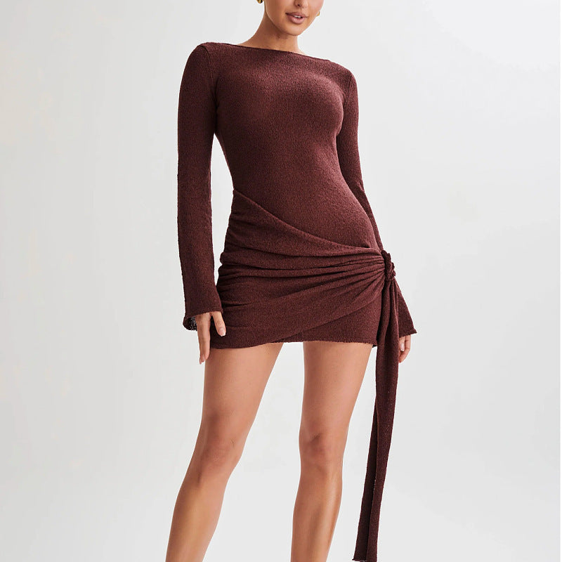 Dame Bodycon Kjole med elegant dreje detaljer Stilla