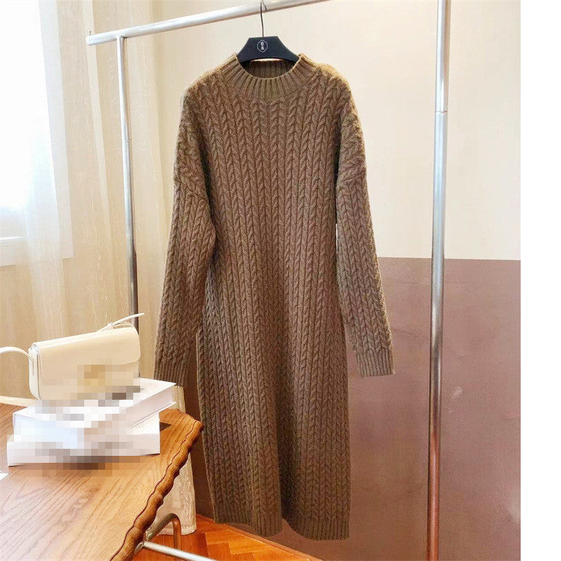 Femme Kabelstrik Midi Pulloverkjole Stilla