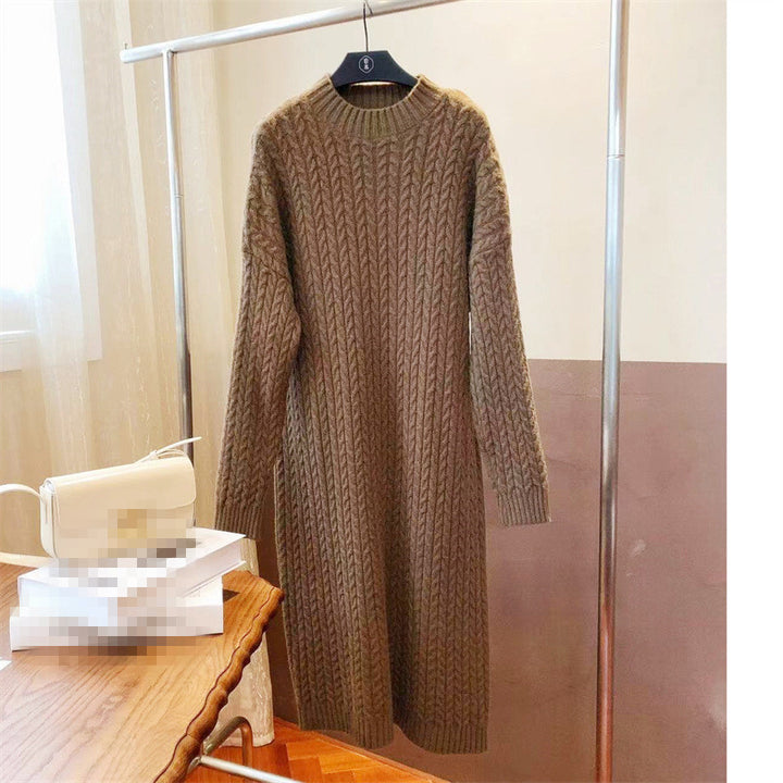 Femme Kabelstrik Midi Pulloverkjole Stilla