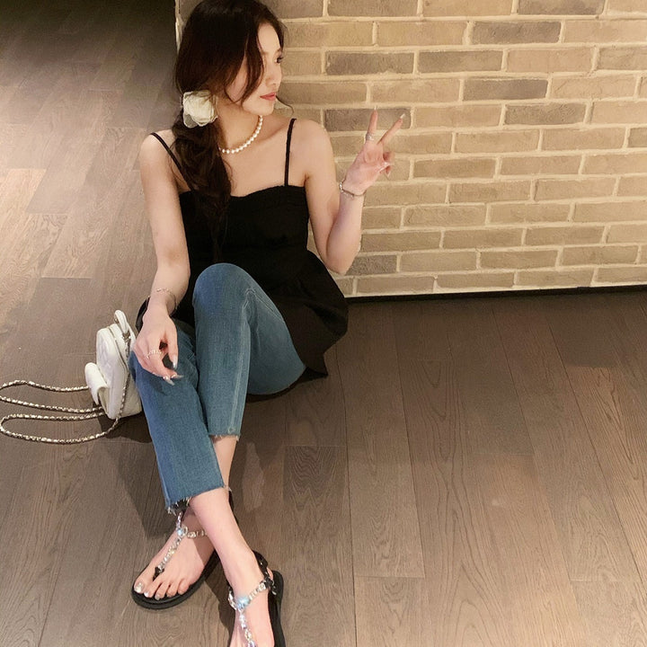 Dame Let Casual Flip Flops med Flettede Remme Stilla