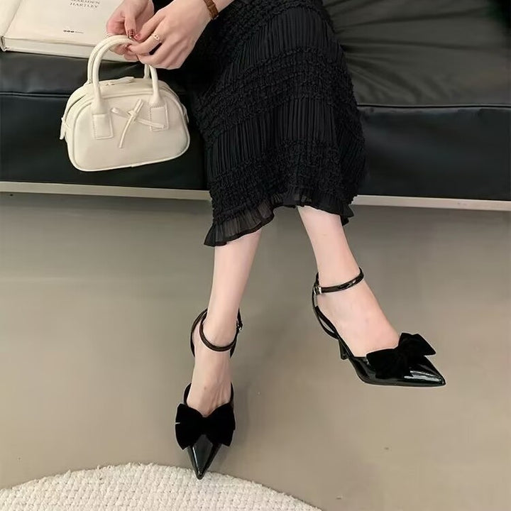 Dame Slingback Pumps med elegante sløjfedetaljer Stilla